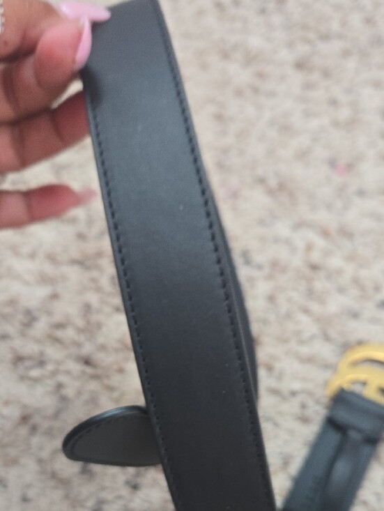 Gucci Gold Double G Logo Leather Belt Buckle main image 10